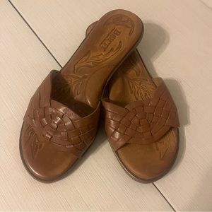 Born Leather Braided Sandals